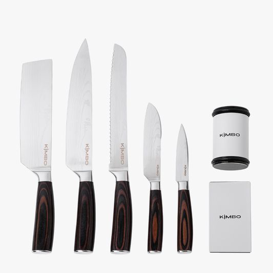 5 Piece Knife Set & Rolling Sharpener