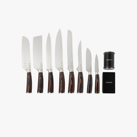 Black Rolling Sharpener & 8 Piece Knife Set