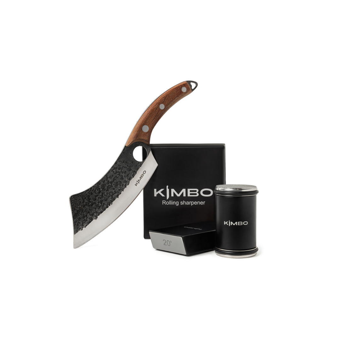 Black Rolling Sharpener & Kimbo Cleaver