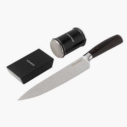 Black Rolling Sharpener & Chefs Knife