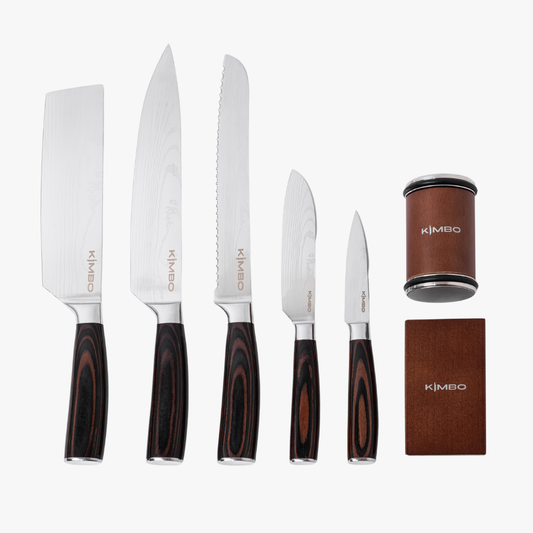 5 Piece Knife Set & Rolling Sharpener