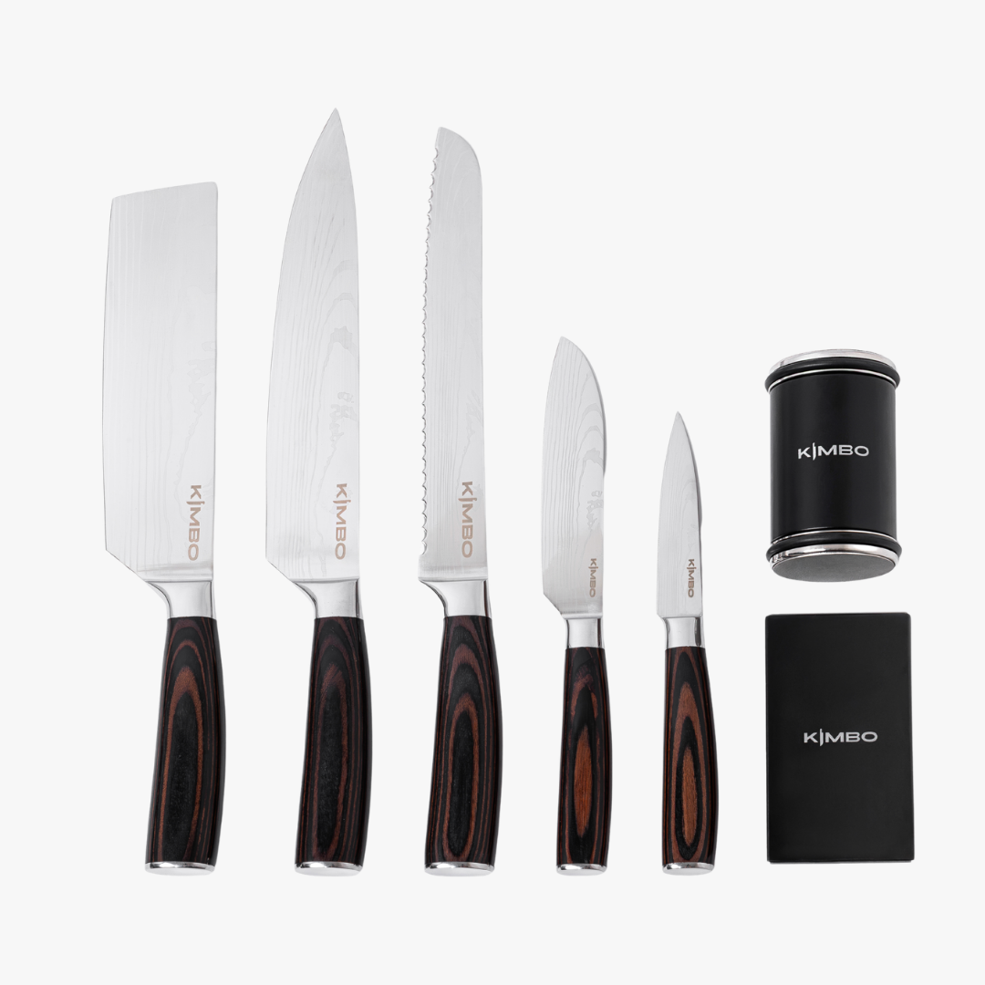 5 Piece Knife Set & Rolling Sharpener