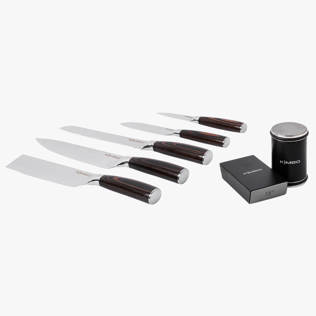 5 Piece Knife Set & Rolling Sharpener