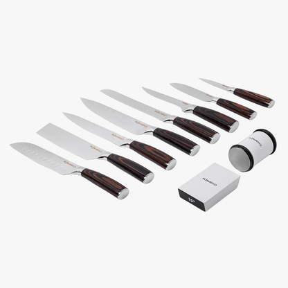 Grey Rolling Sharpener & 8 Piece Knife Set