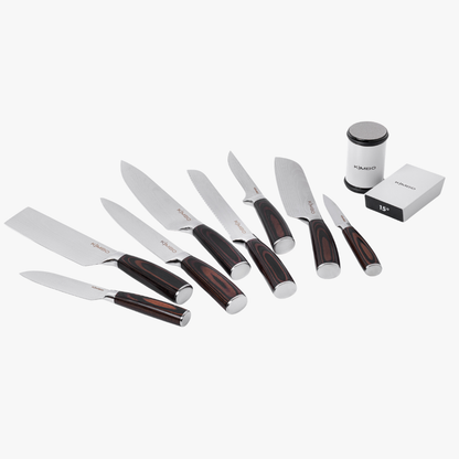 Grey Rolling Sharpener & 8 Piece Knife Set