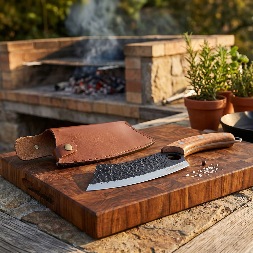 Hard Wood Rolling Sharpener & Kimbo Cleaver